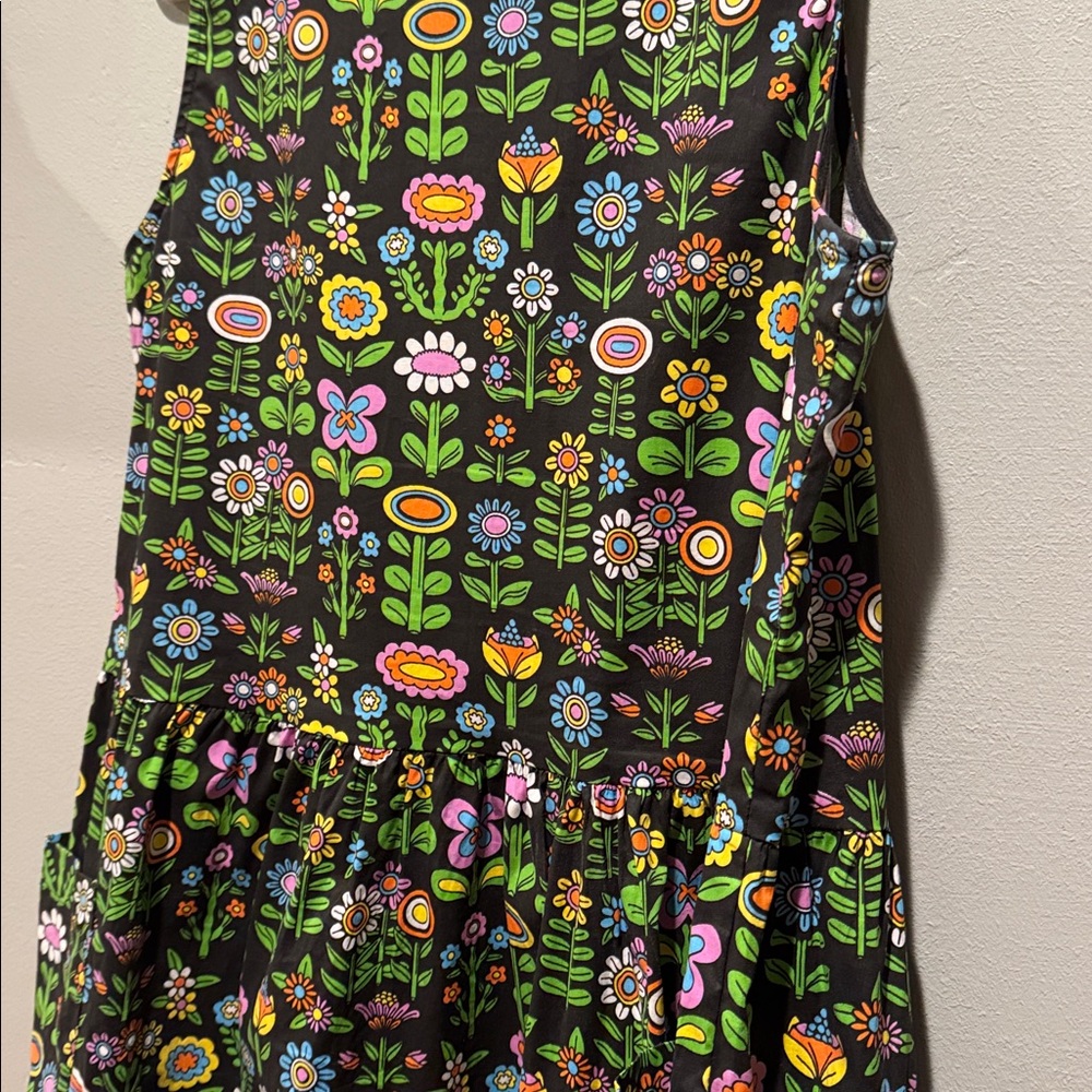 Nooworks Awesome Blossoms June Black Floral Pocket Dress Colorful Garden Print - Picture 11 of 12